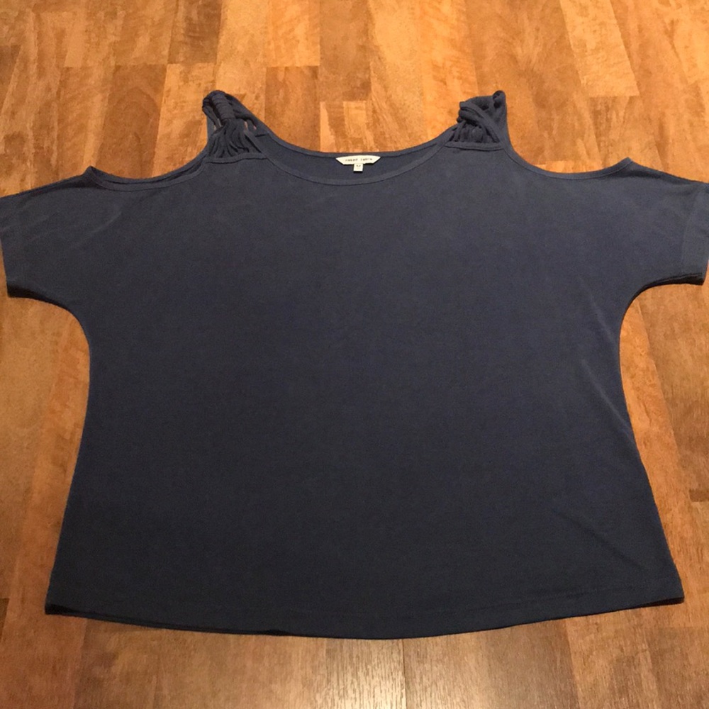 Blue grey cotton top